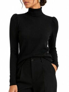 Emilio Pucci Sweater Virgin Wool Black Turtleneck Italy
